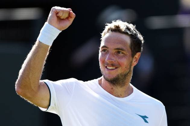 Jan-Lennard Struff celebrates victory in his third round match Wimbledon Tennis Championships, Day 5, The All England Lawn Tennis and Croquet Club, London, UK - 03 Jul 2026London The All England Lawn Tennis and United Kingdom  Copyright: xKieranxMcManus Shutterstockx 16970351di