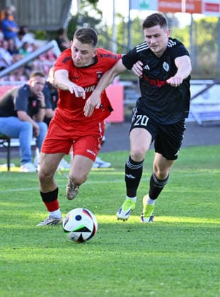 03.07.2026 - Fussball - Saison 2026 2027 - BFV - Toto-Pokal : ASV Neumarkt - SV Fortuna Regensburg - - xwoxzix - Selim Mjaki (7, ASV Neumarkt ) Michael Winter (20, SV Fortuna Regensburg , rechts ) *** July 3, 2026 Soccer Season 2026–2027 BFV Toto Cup ASV Neumarkt SV Fortuna Regensburg xwoxzix Selim Mjaki 7, ASV Neumarkt Michael Winter 20, SV Fortuna Regensburg, right