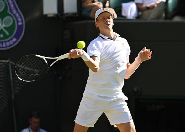 The Championships Wimbledon 2026 The Championships Wimbledon 2026 Day 5 03 .07 2026 Jannik Sinner (ITA) wins second round match Photo:- Roger Parker International Sports Fotos Ltd London UK Copyright: xx