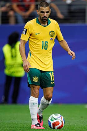 Aziz Behich seen during FIFA World Cup, WM, Weltmeisterschaft, Fussball 2026 game between national teams of Australia and Egypt (Grzegorz Wajda Ball Raw Images) Arlington Dallas Stadium USA Copyright: xGrzegorzxWajdax grzegorzwajda_australia_egypt_2526_3-12