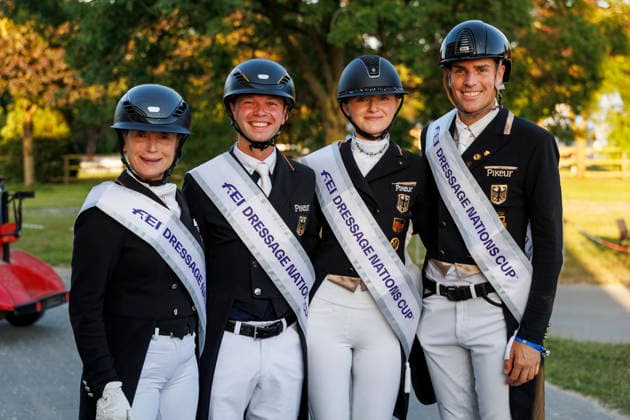 Sport Bilder des Tages HAGEN a.T.W. - CDIO Nations Cup 2026, HAGEN a.T.W. - CDIO Nations Cup 2026 Covalliero Dressage Days 2026 Team Germany WANDRES Frederic (GER), WERTH Isabell (GER), ROTHENBERGER Semmieke (GER), NETZ Raphael (GER) Impression am Rande CDIO Nations Cup Nationen Preis - Grand Prix de Dressage Meggle Prize Hagen a.T.W., Hof Kasselmann 03. July 2026 - *** HAGEN a T W CDIO Nations Cup 2026, HAGEN a T W CDIO Nations Cup 2026 Covalliero Dressage Days 2026 Team Germany WANDRES Frederic GER, WERTH Isabell GER, ROTHENBERGER Semmieke GER, NETZ Raphael GER Impressions from the Sidelines: CDIO Nations Cup, Grand Prix de Dressage, Meggle Prize, Hagen a T W, Hof Kasselmann, July 3, 2026