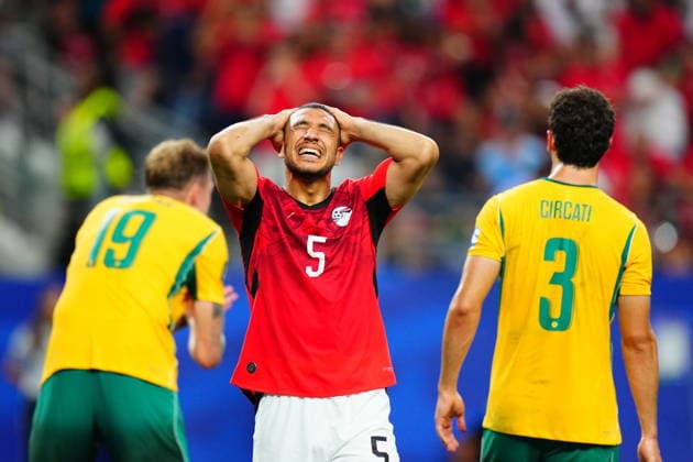 Australia v Egypt - FIFA World Cup, WM, Weltmeisterschaft, Fussball 2026 - Round of 32 ARLINGTON, USA - JULY 03: Ramy Rabia (5) of Egypt gestures during the 2026 FIFA World Cup Round of 32 match between Australia and Egypt at Dallas Stadium in Arlington, Texas, United States on July 03, 2026. Evrim Aydin Anadolu Texas United States. Editorial use only. Please get in touch for any other usage.  Copyright: x2026xAnadoluxEvrimxAydinx