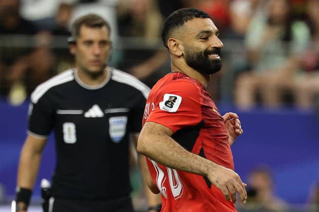 FIFA World Cup, WM, Weltmeisterschaft, Fussball 2026 - Round of 32 - Australia vs Egypt Mohamed Salah of Egypt reacts after scoring during the penalty shootout of the FIFA World Cup 2026 Round of 32 match Australia against Egypt, in Dallas, USA, 03 July 2026. DALLAS United States  Copyright: xCHRISTOPHERxNEUNDORFx
