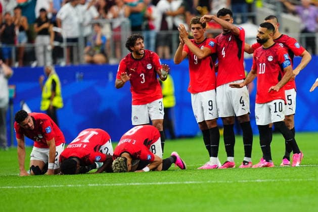 Australia v Egypt - FIFA World Cup, WM, Weltmeisterschaft, Fussball 2026 - Round of 32 ARLINGTON, USA - JULY 03: Players of Egypt celebrate after winning at the shoot-out of the 2026 FIFA World Cup Round of 32 match between Australia and Egypt at Dallas Stadium in Arlington, Texas, United States on July 03, 2026. Evrim Aydin Anadolu Texas United States. Editorial use only. Please get in touch for any other usage.  Copyright: x2026xAnadoluxEvrimxAydinx