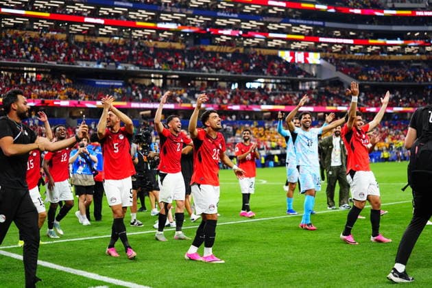 Australia v Egypt - FIFA World Cup, WM, Weltmeisterschaft, Fussball 2026 - Round of 32 ARLINGTON, USA - JULY 03: Players of Egypt celebrate after the 2026 FIFA World Cup Round of 32 match between Australia and Egypt at Dallas Stadium in Arlington, Texas, United States on July 03, 2026. Evrim Aydin Anadolu Texas United States. Editorial use only. Please get in touch for any other usage.  Copyright: x2026xAnadoluxEvrimxAydinx