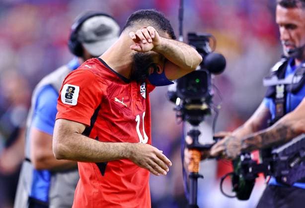 Mohamed Salah of Egypt reacts after the penalty shoot-out Australia v Egypt, 2026 FIFA World Cup, WM, Weltmeisterschaft, Fussball Round of 32, Football, Dallas Stadium, Arlington, Texas, USA - 03 Jul 2026Arlington Dallas Stadium Texas (TX) United States of America  Copyright: xMichaelxZemanek Shutterstockx 16975786ao