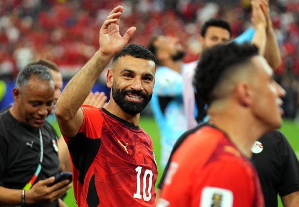 FIFA World Cup, WM, Weltmeisterschaft, Fussball 2026 - Round of 32 - Australia vs Egypt Mohamed Salah of Egypt celebrates after winning the FIFA World Cup 2026 Round of 32 match Australia against Egypt, in Dallas, USA, 03 July 2026. DALLAS United States  Copyright: xJEFFREYxMCWHORTERx