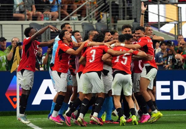 FIFA World Cup, WM, Weltmeisterschaft, Fussball 2026 - Round of 32 - Australia vs Egypt Players of Egypt celebrate after winning the FIFA World Cup 2026 Round of 32 match Australia against Egypt, in Dallas, USA, 03 July 2026. DALLAS United States  Copyright: xJEFFREYxMCWHORTERx