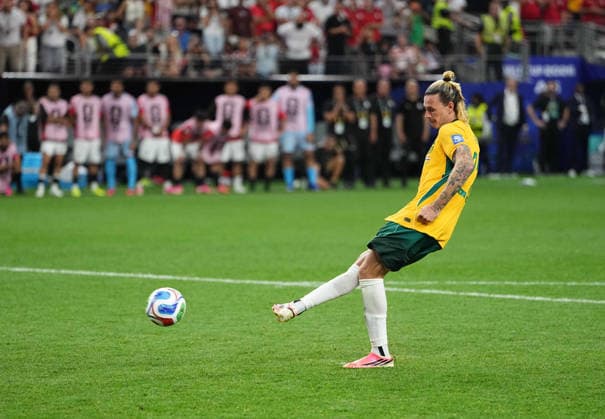 Jackson Irvine (Australia) during Australia and Egypt, Round of 32 FIFA World Cup, WM, Weltmeisterschaft, Fussball 2026, Dallas Stadium, Arlington, United States on July 3, 2026. Thor Wegner DeFodi Images. (Photo by DeFodi Images) - *** Jackson Irvine of Australia during the Australia vs. Egypt match in the Round of 32 of the 2026 FIFA World Cup at Dallas Stadium in Arlington, United States, on July 3, 2026. Photo by DeFodi Images (Thor Wegner)