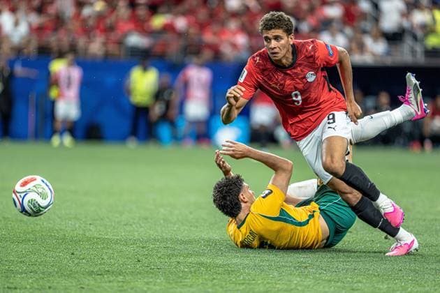 Australia vs Egypt DALLAS, TX - 03.07.2026: AUSTRALIA VS EGYPT - Hamza Abdelkarim, during the match between Egypt and Australia, valid for the round of 16 of the 2026 FIFA World Cup, WM, Weltmeisterschaft, Fussball held at AT&amp;T Stadium, in Arlington, Texas, United States, this Friday (3). (Photo: Danilo Fernandes Fotoarena) x2978336x  DaniloxFernandes