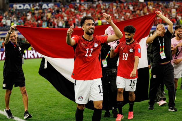 Mostafa Zico seen celebrating after winning penalty shootout during FIFA World Cup, WM, Weltmeisterschaft, Fussball 2026 game between national teams of Australia and Egypt (Grzegorz Wajda Ball Raw Images) Arlington Dallas Stadium USA Copyright: xGrzegorzxWajdax grzegorzwajda_australia_egypt_2526_7-49