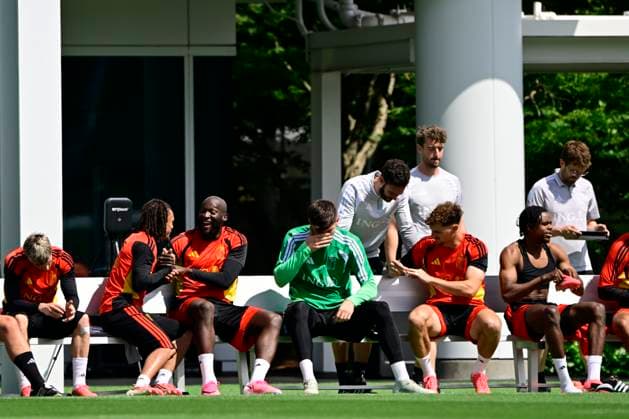 Belgian national football team - FIFA World Cup, WM, Weltmeisterschaft, Fussball 2026 - media activities 03 07 2026 RENTON, UNITED STATES OF AMERICA - JULY 03 : Meunier Thomas defender of Belgium, Ngoy Nathan of Belgium Lukaku Romelu forward of Belgium, Moreira Da Silva Diego defender of Belgium pictured during a training session of the Belgian national football team during the FIFA World Cup 2026 on July 3, 2026 in Renton, United States of America, 03 07 2026 Renton United States of America  Copyright: xJanxDexMeuleneirx