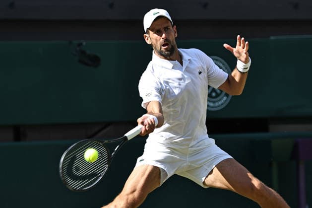 Novak Djokovic, SRB, during third round of 2026 All England Lawn Tennis Championships at Wimbledon, mens singles, London, 03 07 2026; - *** Novak Djokovic, SRB, during the third round of the 2026 All England Lawn Tennis Championships at Wimbledon, men s singles, London, July 3, 2026 