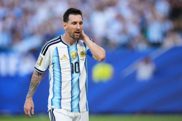 July 3, 2026, Miami Gardens, Florida, United States: Lionel Messi of Argentina reacts during the FIFA World Cup, WM, Weltmeisterschaft, Fussball 2026 Round Of 32 match between Argentina and Cabo Verde at Miami Stadium on July 3, 2026 in Miami Gardens, United States. Argentina V Cabo Verde: Round Of 32 - FIFA World Cup 2026  - ZUMAa181 20260703_zaa_a181_044 Copyright: xJosexBretonx