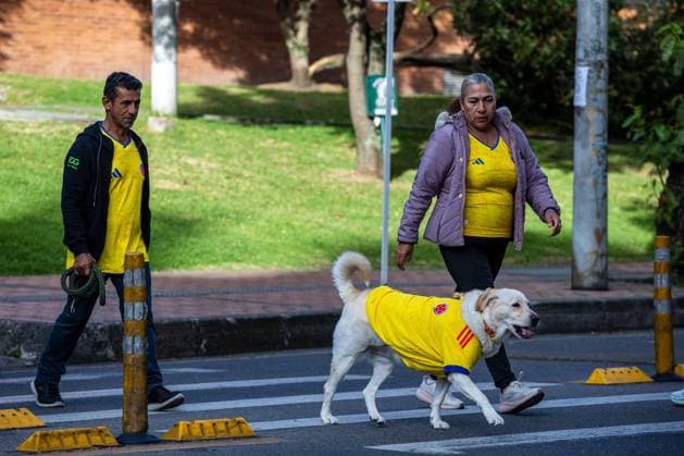 Bogota before World Cup Football Match BOGOTÃ, COLOMBIA JULY 03, 2026: Scene from the streets of Bogota a few hours before the eliminatory World Cup football match: Colombia VS Ghana. Bogota Colombia Copyright: x xAntonioxCasciox xJNAxPressx