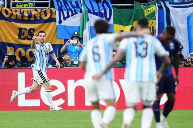 Argentina v Cabo Verde: Round of 32 - FIFA World Cup, WM, Weltmeisterschaft, Fussball 2026 Lionel Messi of Argentina celebrates after scoring his team s first goal during the FIFA World Cup 2026 Round Of 32 match between Argentina and Cabo Verde at Miami Stadium on July 3, 2026 in Miami Gardens, United States. Miami Gardens FL United States  Copyright: xJosexBretonx originalFilename:bretonhernandez-argentin260703_npKEs.jpg