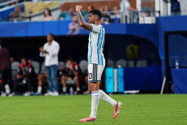 Cristian Romero of Argentina celebrates his goal Argentina v Cape Verde, 2026 FIFA World Cup, WM, Weltmeisterschaft, Fussball Round of 32, Football, Miami Stadium, Miami, Florida, USA - 03 Jul 2026Miami Miami Stadium Florida (FL) United States of America  Copyright: xIsmaelxAdnan Shutterstockx 16975459dr