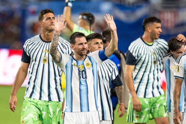 260704 Lionel Messi of Argentina celebrates after the FIFA World Cup, WM, Weltmeisterschaft, Fussball 2026 round of 32 football match between Argentina and Cabo Verde on July 4, 2026 in Miami. Photo: Jon Olav Nesvold BILDBYRAN COP 217 JE0139 fotboll football soccer fotball vm fotbolls-vm fotball-vm fotbolls-vm 2026 fifa world cup 2026 sextondelsfinal round of 32 23 bbeng jubel *** July 4, 2026: Lionel Messi of Argentina celebrates after the FIFA World Cup 2026 Round of 32 soccer match between Argentina and Cape Verde on July 4, 2026 in Miami. Photo by Jon Olav Nesvold. BILDBYRAN COP 217 JE0139 soccer football fotball World Cup soccer World Cup 2026 FIFA World Cup 2026 round of 32 23 bbeng celebration  Copyright: JONxOLAVxNESVOLD BB260704JE145
