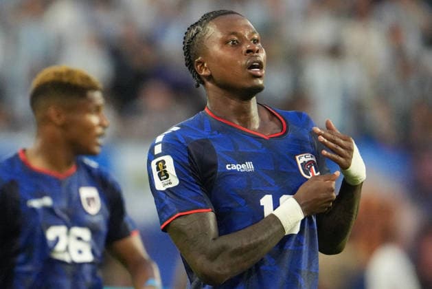 Sidny Lopes Cabral of Cape Verde celebrates a goal during a round of 32 match of the 2026 FIFA World Cup, WM, Weltmeisterschaft, Fussball between Argentina and Cape Verde at Hard Rock Stadium in Miami, USA, 03 July 2026. FIFA World Cup 2026: Argentina - Cape Verde !ACHTUNG: NUR REDAKTIONELLE NUTZUNG!  Copyright: xAlbertoxBoalx GR6090 20260704-55020794728_1