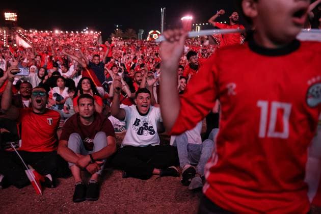 Football, 2026 FIFA World Cup, Australia v Egypt, public viewing in Cairo