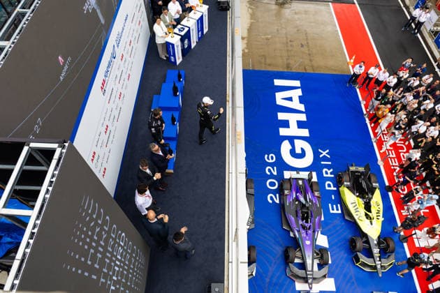 2026 FORMULA E SHANGHAI ePRIX podium, portrait, DENNIS Jake (gbr), Andretti Formula E, Porsche 99X Electric, portrait during the Shanghai ePrix, 12th and 13th round of the 2025-26 ABB FIA Formula E World Championship, WM, Weltmeisterschaft on the Shanghai International Circuit from July 3 to 5, 2026 in Shanghai, China - ShanghaiChina  Copyright: xDamienxDoumerguex