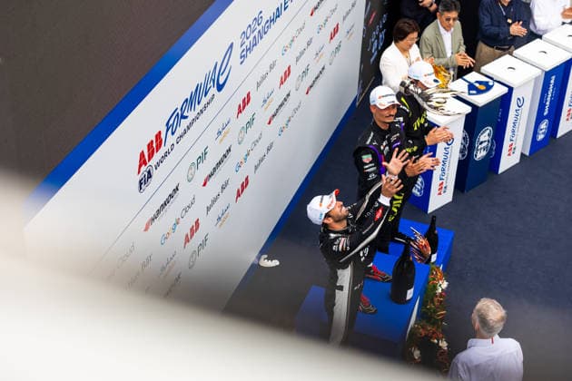 2026 FORMULA E SHANGHAI ePRIX DA COSTA Antonio Felix (prt), Jaguar TCS Racing, Jaguar I-Type 7, portrait DENNIS Jake (gbr), Andretti Formula E, Porsche 99X Electric, portrait WEHRLEIN Pascal (ger), Porsche Formula E Team, Porsche 99X Electric, portrait during the Shanghai ePrix, 12th and 13th round of the 2025-26 ABB FIA Formula E World Championship, WM, Weltmeisterschaft on the Shanghai International Circuit from July 3 to 5, 2026 in Shanghai, China - ShanghaiChina  Copyright: xDamienxDoumerguex