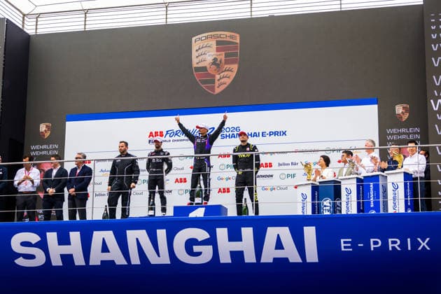 2026 FORMULA E SHANGHAI ePRIX WEHRLEIN Pascal (ger), Porsche Formula E Team, Porsche 99X Electric, DA COSTA Antonio Felix (prt), Jaguar TCS Racing, Jaguar I-Type 7, DENNIS Jake (gbr), Andretti Formula E, Porsche 99X Electric, portrait during the Shanghai ePrix, 12th and 13th round of the 2025-26 ABB FIA Formula E World Championship, WM, Weltmeisterschaft on the Shanghai International Circuit from July 3 to 5, 2026 in Shanghai, China - ShanghaiChina  Copyright: xBastienxRouxx