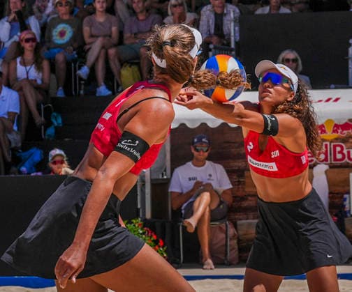 July 4, 2026, Gstaad, Bern, Switzerland: Gstaad Switzerland, 07 04 2026: ZOE VERGE-DEPRE of Switzerland is in action during Swatch Beach Pro Gstaad 2026, Swatch Beach Pro Gstaad 2026 took place in the famous ski resort and which organizes events like the EFG Swiss Open Gstaad ATP, Tennis Herren 250 and the Polo Gold Club Gstaad 2024 and took place at Roy Emerson Arena in Gstaad. Gstaad Switzerland - ZUMAd206 20260704_zip_d206_028 Copyright: xEricxDubostx