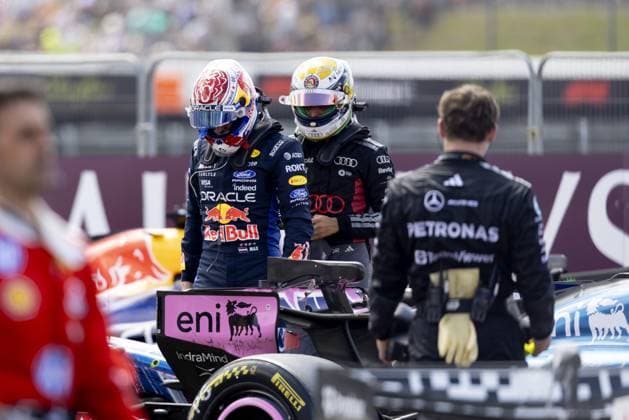 SILVERSTONE - Max Verstappen (Red Bull Racing) after the sprint session of the Formula 1 British Grand Prix at the Silverstone race circuit. SANDER KONING ANP xVIxANPxSportx xxANPxIVx 562768746 originalFilename: 562768746.jpg
