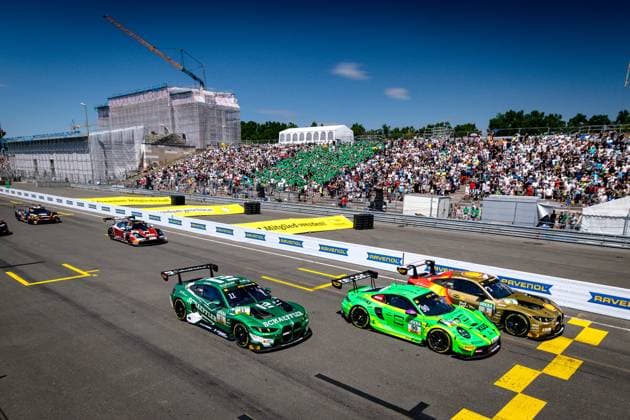 DTM, 7. + 8. Rennen Norisring 2026 90 Porsche 911 GT3 R (992), Manthey: Ricardo Feller, 11 BMW M4 GT3 Evo, Schubert Motorsport: Marco Wittmann - picture by Gruppe C Photography Nürnberg Norisring Bayern Germany Copyright: xGruppexCxPhotographyx