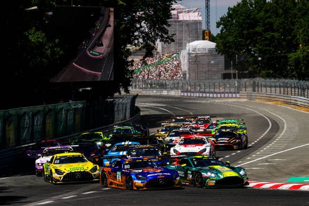 DTM, 7. + 8. Rennen Norisring 2026 7 Aston Martin Vantage AMR GT3 EVO, Comtoyou Racing: Nicki Thiim, 80 Mercedes-AMG GT3 EVO, Winward Racing: Maro Engel, 7 Aston Martin Vantage AMR GT3 EVO, Comtoyou Racing: Nicki Thiim - picture by Gruppe C Photography Nürnberg Norisring Bayern Germany Copyright: xGruppexCxPhotographyx