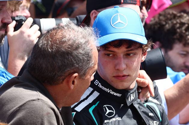F1 British Grand Prix 2026 Sprint Marco Antonelli and Andrea Kimi Antonelli of Mercedes after Sprint ahead of the Formula 1 British Grand Prix at Silverstone Circuit in Northampton, Great Britain on July 4, 2026. Northampton United Kingdom  Copyright: xJakubxPorzyckix originalFilename:porzycki-f1britis260704_npmbI.jpg
