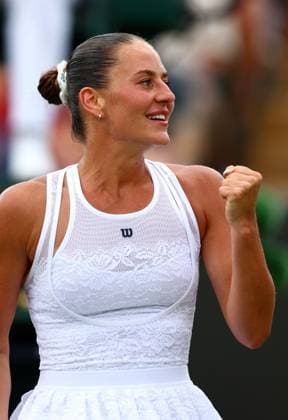 Marta Kostyuk celebrates victory in her third round match Wimbledon Tennis Championships, Day 6, The All England Lawn Tennis and Croquet Club, London, UK - 04 Jul 2026London The All England Lawn Tennis and United Kingdom  Copyright: xJamesxMarsh Shutterstockx 16975551v