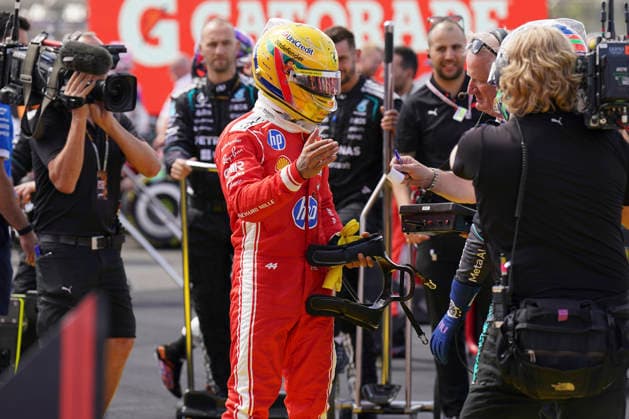 FORMULA ONE BRITISH GRAND PRIX 2026 Lewis Hamilton 44 (GBR) Ferrari in parc ferme after the Sprint Race during the Formula 1 Pirelli British Grand Prix 2026, 9th round of the 2026 Formula 1 World Championship, WM, Weltmeisterschaft from 3rd - 5th July, 2026 at the Silverstone Circuit, Silverstone, England. Credit: Robbie Hoad Every Second Media Editorial use only. All images are copyright Every Second Media Limited. No images may be reproduced without prior permission. Copyright: xIMAGO EveryxSecondxMediax ESM-2060-0300 RobbiexHoadx xEveryxSecondxMediax