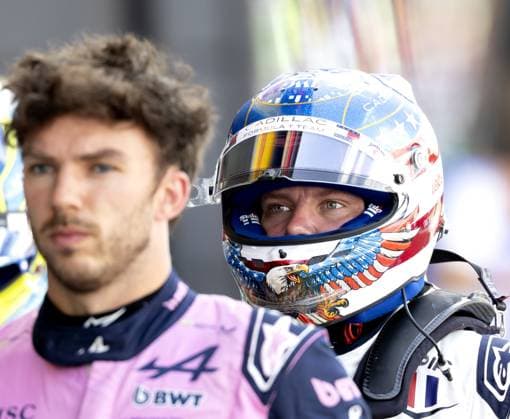 SILVERSTONE - Pierre Gasly (Alpine) and Valtteri Bottas (Cadillac) after the sprint session of the Formula 1 British Grand Prix at the Silverstone race circuit. SANDER KONING ANP xVIxANPxSportx xxANPxIVx 562772197 originalFilename: 562772197.jpg