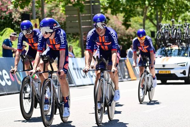 Tour de France 2026 Stage 1 BARCELONA, SPAIN - JULY 04 : Team Picnic PostNL before the start of the race during stage 1 of the 113rd edition of Tour de France an UCI World Tour 2.UWT Team Time Trial stage for Men Elite of 19 km with start in Barcelona and finish in Barcelona on July 4, 2026 in Barcelona, Spain, 04 07 2026 Barcelona Spain  Copyright: xPeterxDexVoechtx