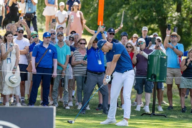 Matti Schmid (GER). xettx, Deutschland, Muenchen, 04.07.2026, Golf, 37. BMW International Open, 2026, Round 3, DP World Tour, Golfclub Muenchen Eichenried *** Matti Schmid GER xettx, Germany, Munich, July 4, 2026, Golf, 37th BMW International Open, 2026, Round 3, DP World Tour, Munich Eichenried Golf Club