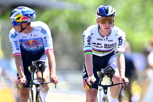 Tour de France 2026 Stage 1 BARCELONA, SPAIN - JULY 04 : Evenepoel Remco (BEL) of Red Bull BORA Hansgrohe before the start of the race during stage 1 of the 113rd edition of Tour de France an UCI World Tour 2.UWT Team Time Trial stage for Men Elite of 19 km with start in Barcelona and finish in Barcelona on July 4, 2026 in Barcelona, Spain, 04 07 2026 Barcelona Spain  Copyright: xTomasxSiskx