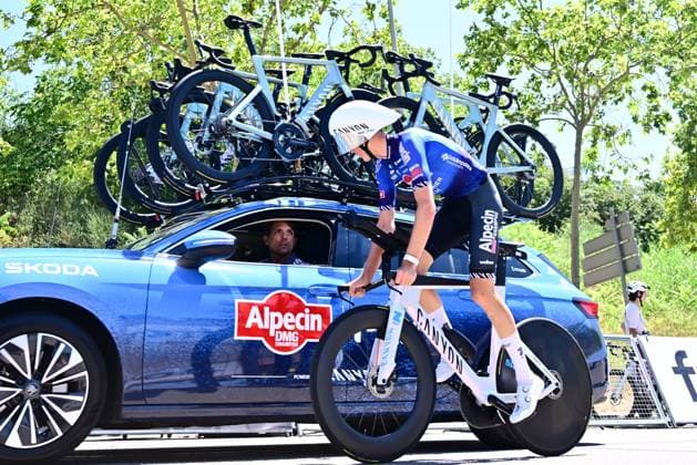 Tour de France 2026 Stage 1 BARCELONA, SPAIN - JULY 04 : Roodhooft Christoph (BEL) Sports Director of Alpecin Premier Tech during stage 1 of the 113rd edition of Tour de France an UCI World Tour 2.UWT Team Time Trial stage for Men Elite of 19 km with start in Barcelona and finish in Barcelona on July 4, 2026 in Barcelona, Spain, 04 07 2026 Barcelona Spain  Copyright: xPeterxDexVoechtx