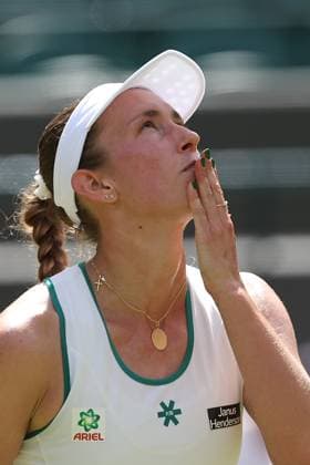 The Championships Wimbledon 2026- DAY 6- 04 07 2026 Great Britain, London, All England Lawn Tennis Club, The Championships Wimbledon 2026 - DAY 6- 04 07 2026 Belgian player Elise Mertens (BEL) pictured during her third round against Elena Rybakina (KAZ) in London , All England Lawn Tennis Club at The Championships Wimbledon 2026 LONDON GREAT BRITAIN  Copyright: xMélaniexJeusettex