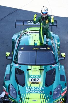 THIIM, Nicki (DK Comtoyou Racing), Aston Martin Vantage GT3, portrait Photo: Hoch Zwei Nürnberg Germany *** THIIM, Nicki DK Comtoyou Racing, Aston Martin Vantage GT3, portrait photo, Hoch Zwei, Nuremberg, Germany