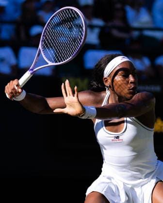 Coco Gauff in action at the Wimbledon Championships at AELTC in London London All England Lawn Tennis and Croquet Club Wimbledon England, UK NEWSPAPERS OUT Copyright: xImmyxThompson-Bland IPSxPhotoxAgencyx