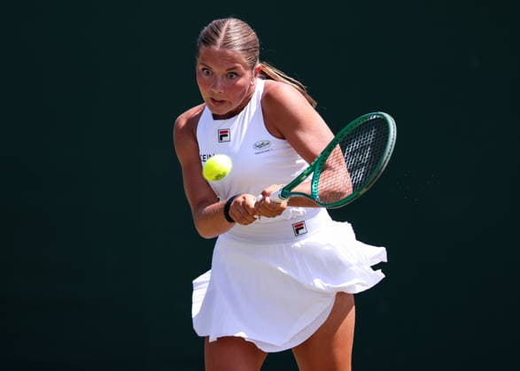 Ida Wobker (GER), Maedchen Einzel, Girls Singles Tennis - Wimbledon 2026 - Grand Slam ITF ATP, Tennis Herren WTA, Tennis Damen - AELTC - London - - Great Britain - 4 July 2026. *** Ida Wobker GER, Girls Singles, Girls Singles Tennis, Wimbledon 2026, Grand Slam, ITF, ATP, WTA, AELTC, London, Great Britain, July 4, 2026 Copyright: xJuergenxHasenkopfx