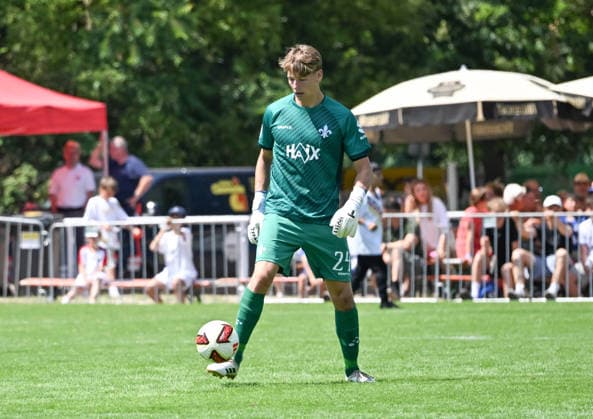 04.07.2026, xsltx, Fussball Testspiel, SG Arheilgen - SV Darmstadt 98 v.l. Benedikt Börner (SV Darmstadt 98) (DFL DFB REGULATIONS PROHIBIT ANY USE OF PHOTOGRAPHS as IMAGE SEQUENCES and or QUASI-VIDEO) *** July 4, 2026, xsltx, soccer friendly match, SG Arheilgen vs. SV Darmstadt 98, Benedikt Börner, SV Darmstadt 98. DFL and DFB regulations prohibit any use of photographs as image sequences and or quasi-video.