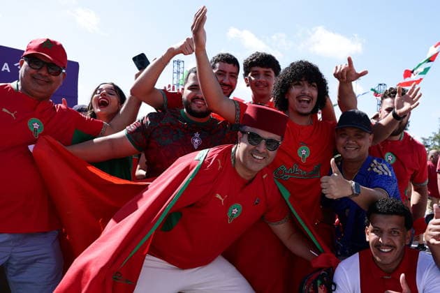 FIFA World Cup, WM, Weltmeisterschaft, Fussball 2026 - Round of 16 - Canada vs Morocco Supporters of Morocco arrive to the stadium before the FIFA World Cup 2026 Round of 16 match Canada against Morocco, in Houston, USA, 04 July 2026. HOUSTON United States  Copyright: xCHRISTOPHERxNEUNDORFx