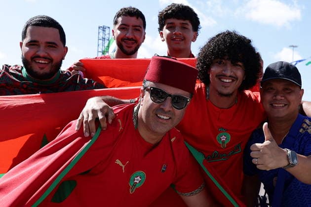 FIFA World Cup, WM, Weltmeisterschaft, Fussball 2026 - Round of 16 - Canada vs Morocco Supporters of Morocco arrive to the stadium before the FIFA World Cup 2026 Round of 16 match Canada against Morocco, in Houston, USA, 04 July 2026. HOUSTON United States  Copyright: xCHRISTOPHERxNEUNDORFx