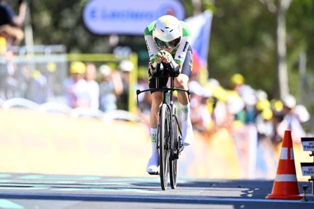 Tour de France 2026 Stage 1 BARCELONA, SPAIN - JULY 04 : Rider of Team Caja Rural - Seguros RGA in action during stage 1 of the 113rd edition of Tour de France an UCI World Tour 2.UWT Team Time Trial stage for Men Elite of 19 km with start in Barcelona and finish in Barcelona on July 4, 2026 in Barcelona, Spain, 04 07 2026 Barcelona Spain  Copyright: xTomasxSiskx