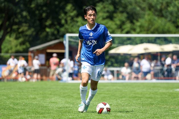 2026.07.04 xjfax Testspiel anlässlich des 150-jährigen Vereinsjubiläums der SG Arheilgen, SG Arheilgen - SV Darmstadt 98 v.l., Hiroki Akiyama (SV Darmstadt 98) in aktion, in action, (DFL DFB REGULATIONS PROHIBIT ANY USE OF PHOTOGRAPHS as IMAGE SEQUENCES and or QUASI-VIDEO) *** July 4, 2026 xjfax Friendly match to mark the 150th anniversary of SG Arheilgen, SG Arheilgen vs. SV Darmstadt 98 (from left), Hiroki Akiyama of SV Darmstadt 98 in action, DFL and DFB regulations prohibit any use of photographs as image sequences and or quasi-video Copyright: HMBxMedia JoaquimxFerreira
