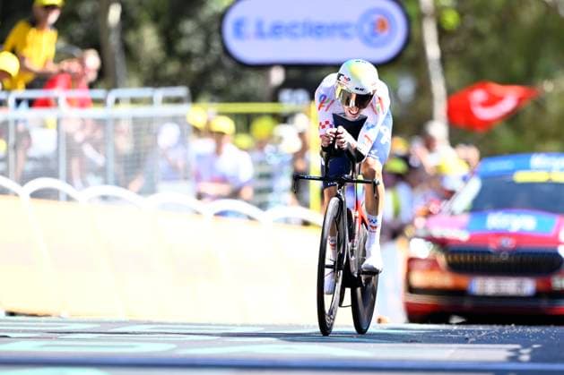 Tour de France 2026 Stage 1 BARCELONA, SPAIN - JULY 04 : Jegat Jordan (FRA) of TotalEnergies in action during stage 1 of the 113rd edition of Tour de France an UCI World Tour 2.UWT Team Time Trial stage for Men Elite of 19 km with start in Barcelona and finish in Barcelona on July 4, 2026 in Barcelona, Spain, 04 07 2026 Barcelona Spain  Copyright: xTomasxSiskx
