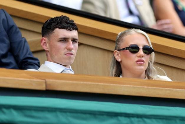Phil Foden and Becca Cooke in the Royal Box on Centre Court Wimbledon Tennis Championships, Day 6, The All England Lawn Tennis and Croquet Club, London, UK - 04 Jul 2026London The All England Lawn Tennis and United Kingdom  Copyright: xKieranxMcManus Shutterstockx 16975553df